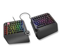 Cloud Nine ErgoTKL Teclado mecánico ergonómico Tenkeyless para PC, marrón Kailh, teclado TKL RGB retroiluminado Ergo Split