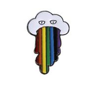 Cloud Puking - Pin de esmalte arcoíris con respaldo de seguridad