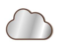 Cloud-Sd - Espejo de maquillaje con madera e de 40 x 60 cm, espejo de pared para sala de estar, dormitorio, color marrón h