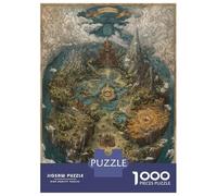 Cloud-Sea Isla Santa Puzzle Desafío Juguetes 1000 Piezas Mapa del Reino Secreto Rompecabezas Decoración del Hogar para Adultos Y Niños A Partir De 12 Años 38x26cm/1000pcs