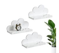 Cloud Shelves - Juego de 3 fundas para nubes (29,5 x 9,4 x 15 cm), diseño de nubes para decoración de habitación infantil | CloudShaped Wall Mounted Storage Shelf for Home Organization Decor