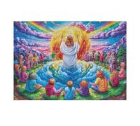 Cloud Símbolo Sagrado Jesús Puzzle 300 Piezas Portátil Familiar Tiempo Feliz Rompecabezas 3D para Familia Desafío Intelectual Maquetas Educativas Construir 300 PCS