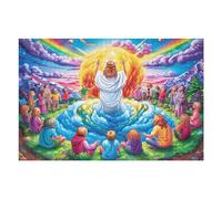 Cloud Símbolo Sagrado Jesús Puzzles 1000 Piezas Moderno Decorativo Tiempo Feliz Rompecabezas Familiar para Hombres Y Mujeres Aliviar Estrés Maquetas Construir 1000 PCS