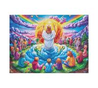 Cloud Símbolo Sagrado Jesús Puzzles 500 Piezas Moderno Decorativo Tiempo Feliz Rompecabezas Familiar para Hombres Y Mujeres Aliviar Estrés Maquetas Construir 500 PCS