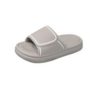 Cloud Sliders - Sandalias suaves de secado rápido antideslizantes para verano, playa, piscina, con puntera abierta, para interiores, hogar, jardín, baño, gris, 41 EU