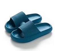 Cloud Slides For Women Men, Pillow Cloud Slides Slippers Sandals-Non Slip, Soft and Comfortable (Blue,38-39)