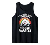 Cloud You Don’t Need Therapy You Just Need Bigger Muscles Camiseta sin Mangas