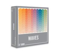 Cloudberries Waves - Rompecabezas retro de color pastel para adultos (1000 piezas). Divertido y fácil rompecabezas con degradado con efecto arcoíris. Hecho en Europa.