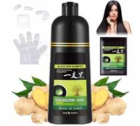 CLOUDEMO Yaguan Black Dew Shampoo, 500ml Yaguan Brown Dew Shampoo, Yaguan Black Dew Shampoo, 3 in 1 Yaguan Herbal Shampoo Hair Dye, Herbal Hair Coloring Shampoo (Black)