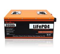 Cloudenergy 12,8v 300ah lifepo4 batería de Ciclo Profundo, 100a BMS, más de 6000 ciclos, garantía de 5 años, 10 años de Vida útil de la Red, Sistema doméstico, RV, energía Solar, etc.