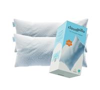 Cloudpillo Memory Foam Pillow - Juego de 2 cojines de alta calidad, altura regulable, 40 x 80 cm, reposacabezas ergonómicos e hipoalergénicos
