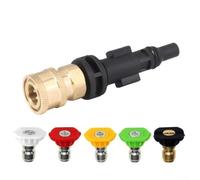 Cloudpower Adaptador de conexión para hidrolimpiadora para Lavor, para Parkside PHD, para VAX, para modelos Interskol, adaptador de liberación rápida de 1/4 de pulgada con boquilla y recipiente de