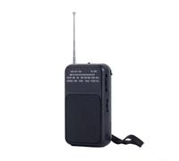 Cloudpower Radio portatil pequeña de Bolsillo con Transistor de batería Mini Radio Am, FM, Digital portatil pequeña radios de transistores compacta Funciona con Pilas(Negro)