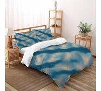 Clouds Lines Funda Nordica Algodon 3 Piezas 3D Impresa Aesthetic Sky Clouds con Cremallera Y Funda De Almohada Double（200x200cm） 100% Microfibra Ropa De Cama