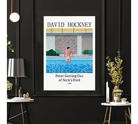 CloudShang A Bigger Splash Pintura David Hockney Pintura Exposición Poster Abstracto Natación Piscina Nadar Poster David Hockney Pared Arte Lienzo Arte Oficina Decoracion F21066