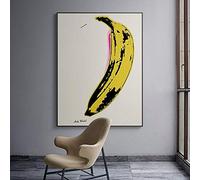 CloudShang Andy Warhol Pintura Colorida de Plátano Arte Pop Retro Póster Exposición Moda Impresiones Pared para Galería y Sala Estar Decoración Lienzo G26164
