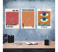 CloudShang Yayoi Kusama Pintura Abstracto Infinito Puntos Poster Calabaza Líneas Ola Punto Flor Ojo Japonés Pared Arte Impresiones Lienzo Surrealismo Salon Habitación Decoracion G19096