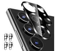 CloudValley 4 Pack Camera Lens Protector for Samsung Galaxy S24 Ultra, 9H Tempered Glass Lens Cover, Anti-Scratch & Case Friendly [Not Affect Flash & Night Shot], Black