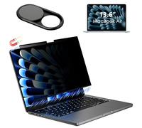 CloudValley Filtro Magnético de Privacidad y Luz Azul para MacBook Air 13,6/13" (2022-2025, M2/M3/M4) | Mate Antideslumbrante, Fácil de Instalar y Desmontar, con Cubierta Cámara
