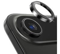 CloudValley for iPhone 17 Air Camera Lens Protector, [1 Second Installaion] Ultra-HD Tempered Glass Cover, [Case-Friendly] Metal Lens Screen Protective Ring, Negro