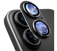 CloudValley para iPhone 16 /iPhone 16 Plus Protector de Lente de Cámara, [AR+AF 98% Transmitancia] [Cobertura total] Ultra-HD Cubierta de Vidrio Templado, Protector de Lente de Metal,Negro