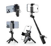 CloudValley PocketFlex Mini Tripod with Zoom Control, 3-in-1 Pocket Size Phone Holder Selfie Stick, [Compatible with MagSafe] Magnetic & Clamp Mount, Bluetooth Remote for iPhone/Android Vlog & Photo