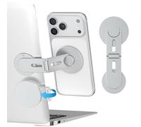 CloudValley Portátil Soporte Magnético para Teléfono, Holder de Cámara de Continuidad Ajustable en 360° para iPhone y Todos los teléfonos, para Tesla, PC, Monitor de Gimnasio, Gris