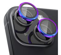 CloudValley Protector de Lente Cámara para iPhone 15 6,1 Pulgadas y iPhone 15 Plus 6,7 Pulgadas, Accesorios Cristal Templado 9H Dureza, HD Transparente Vidrio Metal Protector, Colores