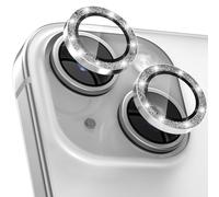 CloudValley Protector de Lente Cámara para iPhone 15 6,1 Pulgadas y iPhone 15 Plus 6,7 Pulgadas, Accesorios Cristal Templado 9H Dureza, HD Transparente Vidrio Metal Protector, Brillo