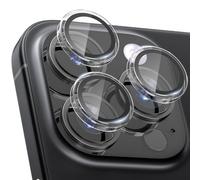 CloudValley Protector de Lente Cámara para iPhone 15 Pro y iPhone 15 Pro Max, 3 Unidades Accesorios Cristal Templado 9H Dureza, HD Transparente Vidrio Protector, Claro