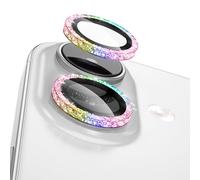 CloudValley Protector de Lente de CáMara Con Purpurina Completa Para iPhone 17/16/16 Plus, Protección total, 9H, Fácil de colocar, Diseño elegante, Todo el cuerpo brilla - color