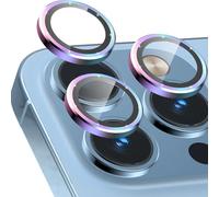 CloudValley Protector de Lente de Cámara para iPhone 13 Pro y iPhone 13 Pro Max, Protectores Individuales, Cristal Templado 9H Dureza, HD Vidrio Protector Camara, Colorido