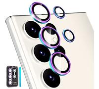 CloudValley Protector de Lente de Cámara para Samsung Galaxy S23 Ultra 5G 6.8'', [Cristal Templado & 9H Dureza] [5 Unidades] Resistente a arañazos HD Vidrio Templado Ultrafino - Colorido