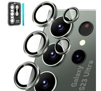 CloudValley Protector de Lente de Cámara para Samsung Galaxy S23 Ultra 5G 6.8'', [Cristal Templado & 9H Dureza] [5 Unidades] Resistente a arañazos HD Vidrio Templado Ultrafino - Verde