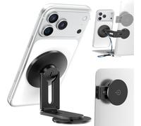 CloudValley Soporte para teléfono portátil con carga inalámbrica de 15 W | Soporte magnético para iPhone 18/17/16/15/14/13/12 con Magsafe, monitor MacBook y Tesla Model 3/Y, soporte oculto para