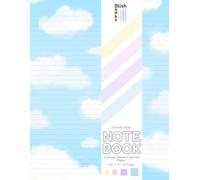 Cloudy Skies College Ruled Colored Paper Notebook: Blue Sky Decorative Journal, 8.5" x 11" Book, Perfect for Note Taking, List Writing, Journaling, Planning and Much More