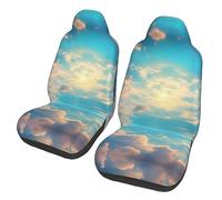 Cloudy Sky Dua Sarung JOK Mobil,*, Sarung JOK Mobil Depan, Cocok para Sebagian Besar Mobil, SUV, Truk, Van, Dll.