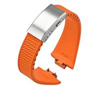 Clouism Correa de caucho fluorado para Tissot PRX Series Super Player, 35mm, 40mm, FKM, hebilla plegable de liberación rápida, correa de reloj de 11mm y 12mm(Orange,11mm)