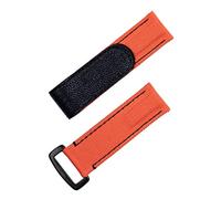 Clouism Correa de reloj colorida de tela de nailon y cuero de 20mm para correa de reloj DAYTONA SUBMARINER GMT Yacht-Master DateJust(Orange Blk Buckle)