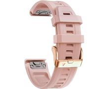 Clouism Correa de reloj de repuesto de 20 mm para Garmin Fenix 5S/5S Plus/6S/7S/Instinct 2S/D2, correa de silicona suave de ajuste rápido con hebilla de oro rosa, accesorio de pulsera transpirable e