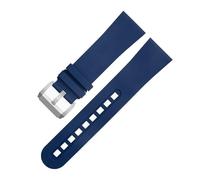 Clouism Correa de reloj suave de goma FKM fluorada de 23mm, repuesto para correa Blancpain Fifty Fathoms 5000 5015, pulseras con correa de reloj negra(Blue 2)
