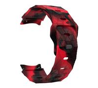 Clouism Correa de silicona sin huecos para Samsung Galaxy Watch 7, 6, 4, 5, 44mm, 40mm/FE/5 pro, pulsera de fútbol de 20mm, Correa clásica de 43mm y 47mm(Red Black,Watch5 44mm)
