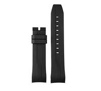 Clouism Correa deportiva de goma para Tissot Sea Star T120 Banda de silicona de buceo curvada de buceo T120417A Banda de reloj de reemplazo de los hombres(Black no clasp)