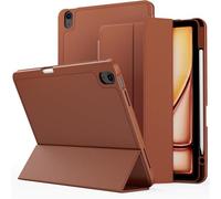 Clouism Para IPad Mini7/Air11/Air4/Air5/10th/2022 Pro11/2022Pro 12.9/2024 Air13/2024 Pro 13/2024 Pro11/Mini6 Funda protectora Funda para tableta con ranura para bolígrafo(Brown,2022Pro 12.9)