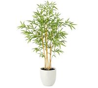 Clove, Planta Artificial Grande, Bambú Artificial 120 cm, Decorativas, Árbol, Decoración Hogar, para Interior, Oficina, Hoteles, Eventos - Planta Realista con Cañas Naturales y Verde
