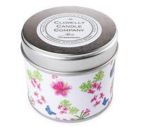 Clovelly Soap Co Vela Perfumada Artesanal Natural Vegana con Cera de Soja en Lata para Aromaterapia de Geranio Rosa