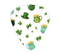 Clover And Hat - Juego de 12 púas de guitarra con caja de almacenamiento, 3 grosores de 0,46/0,71/0,96 mm, púas ABS para guitarra, ukelele y bajo