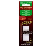 Clover Black Gold Quilting Needles-Size 12 6/Pkg