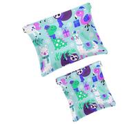 Clover - Bolsa de cosméticos con bolsillo de fondo, bolsa de maquillaje impermeable, mini bolsa de viaje portátil, sin cremallera, cierre automático para cosméticos, auriculares, joyas, Multi 09,