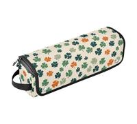 Clover - Bolsa de herramientas para el cabello, multicolores, beige, para planchas, alisadores, rizadores, organizador portátil, regalos para mujeres, tapete resistente al calor, diseño 2 en 1